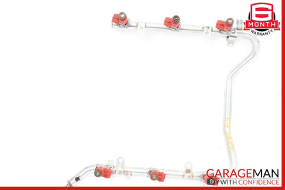 01-04 Mercedes W203 C240 Fuel Injection Rail Line w/ Injectors 1120700895 OEM