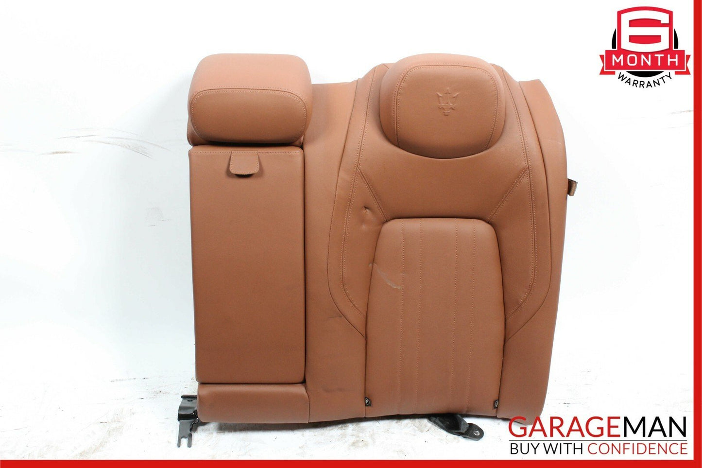 14-17 Maserati Ghibli Rear Left Upper Seat Cushion Assembly Leather Brown