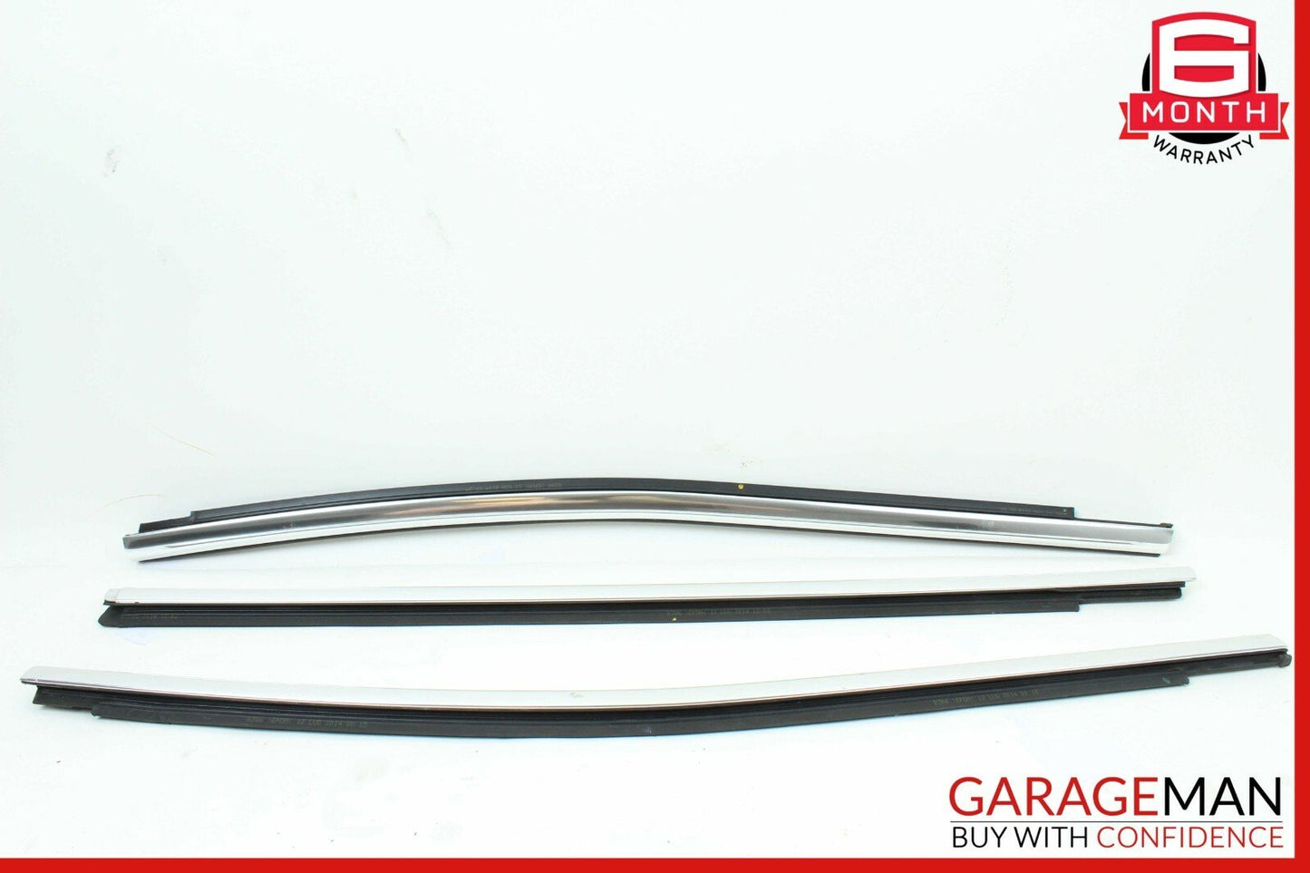 14-17 Maserati Ghibli Rear Exterior Door Chrome Trim Molding Panel Cover Set OEM