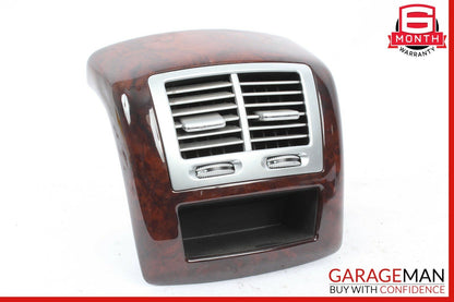 07-13 Mercedes W221 S550 Rear Center Console AC A/C Air Vent Trim Panel Wood