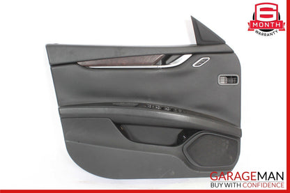 14-22 Maserati Ghibli M157 Front Left Driver Side Interior Door Panel Black OEM