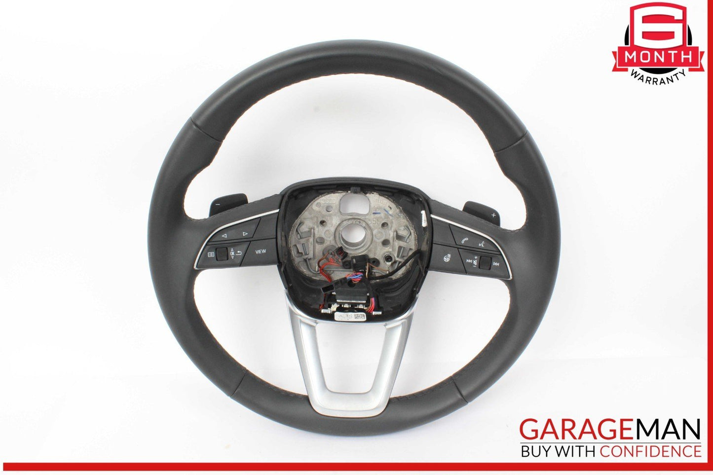 18-25 Audi Q5 Heated Leather Steering Wheel w/ Paddle Shifters Black 80A419091CM