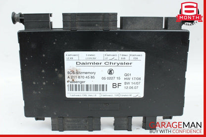03-11 Mercedes W211 E350 CLS550 Front Right Passenger Seat Control Module OEM