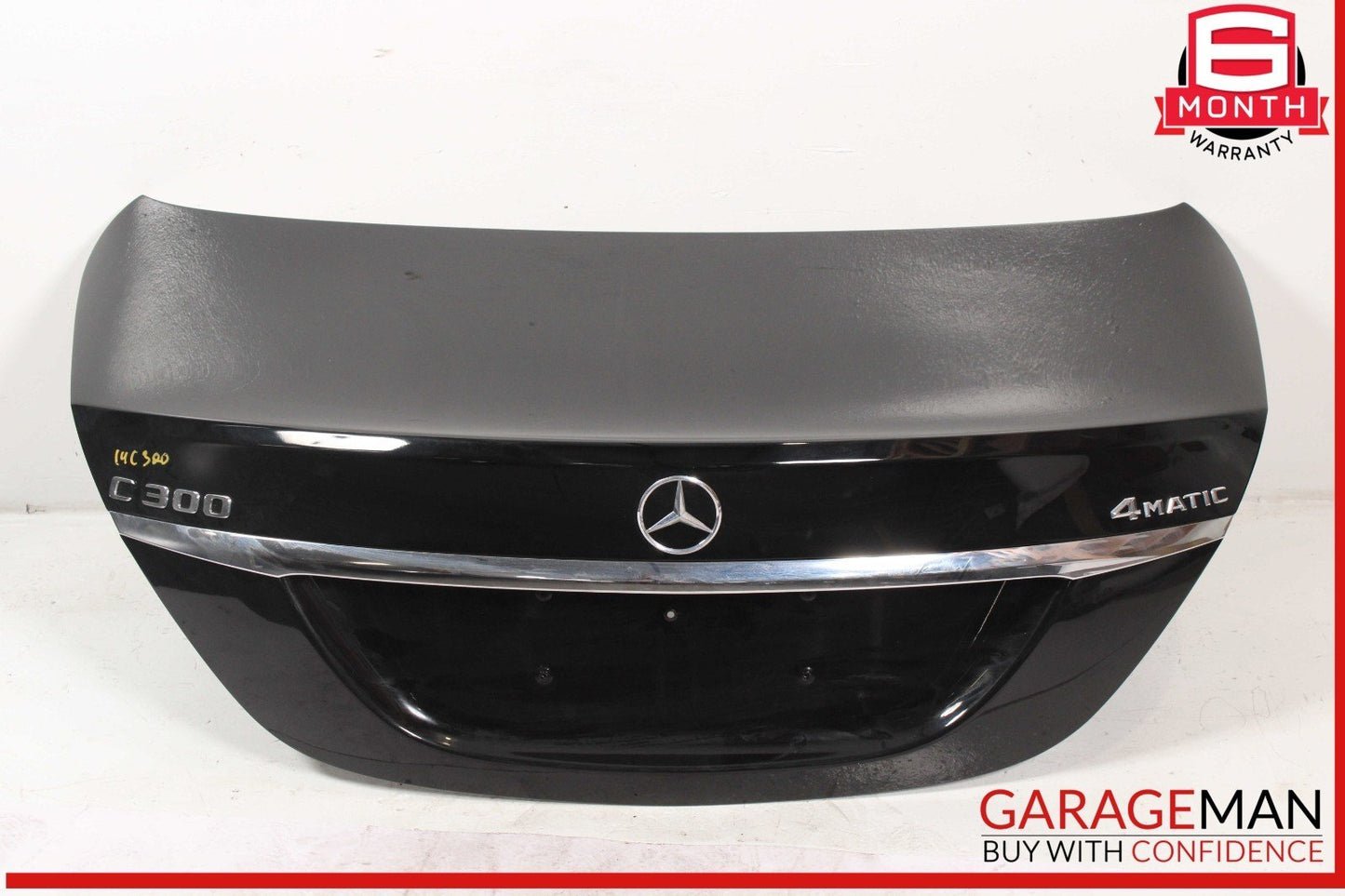15-21 Mercedes W205 C300 C43 C63 AMG Rear Trunk Lid Shell Cover Panel Black OEM