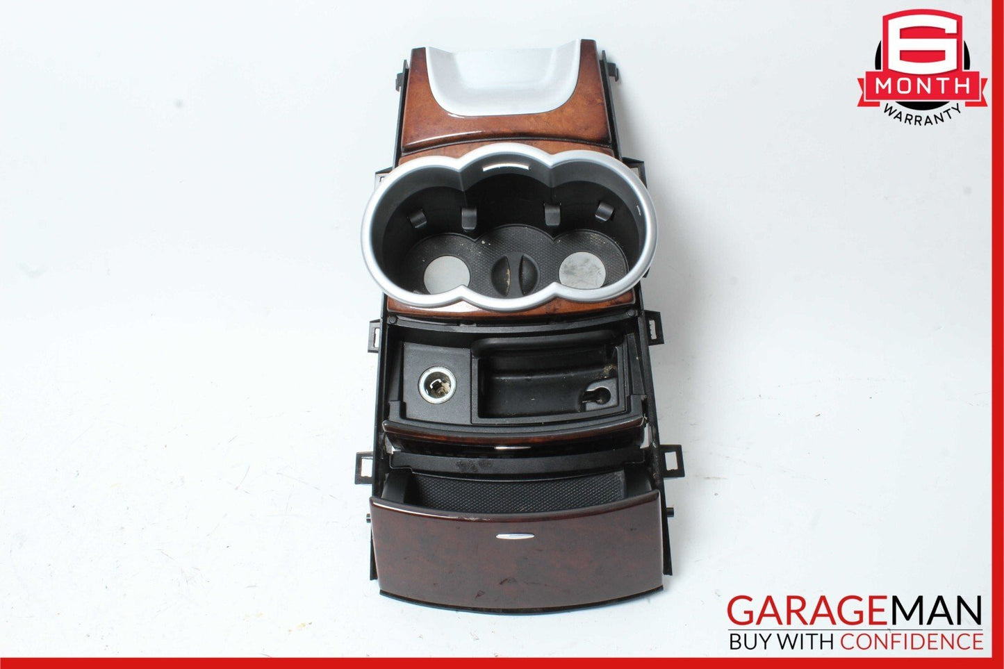 06-09 Mercedes W251 R350 R500 Center Console Cup Holder Ashtray Trim Cover Wood