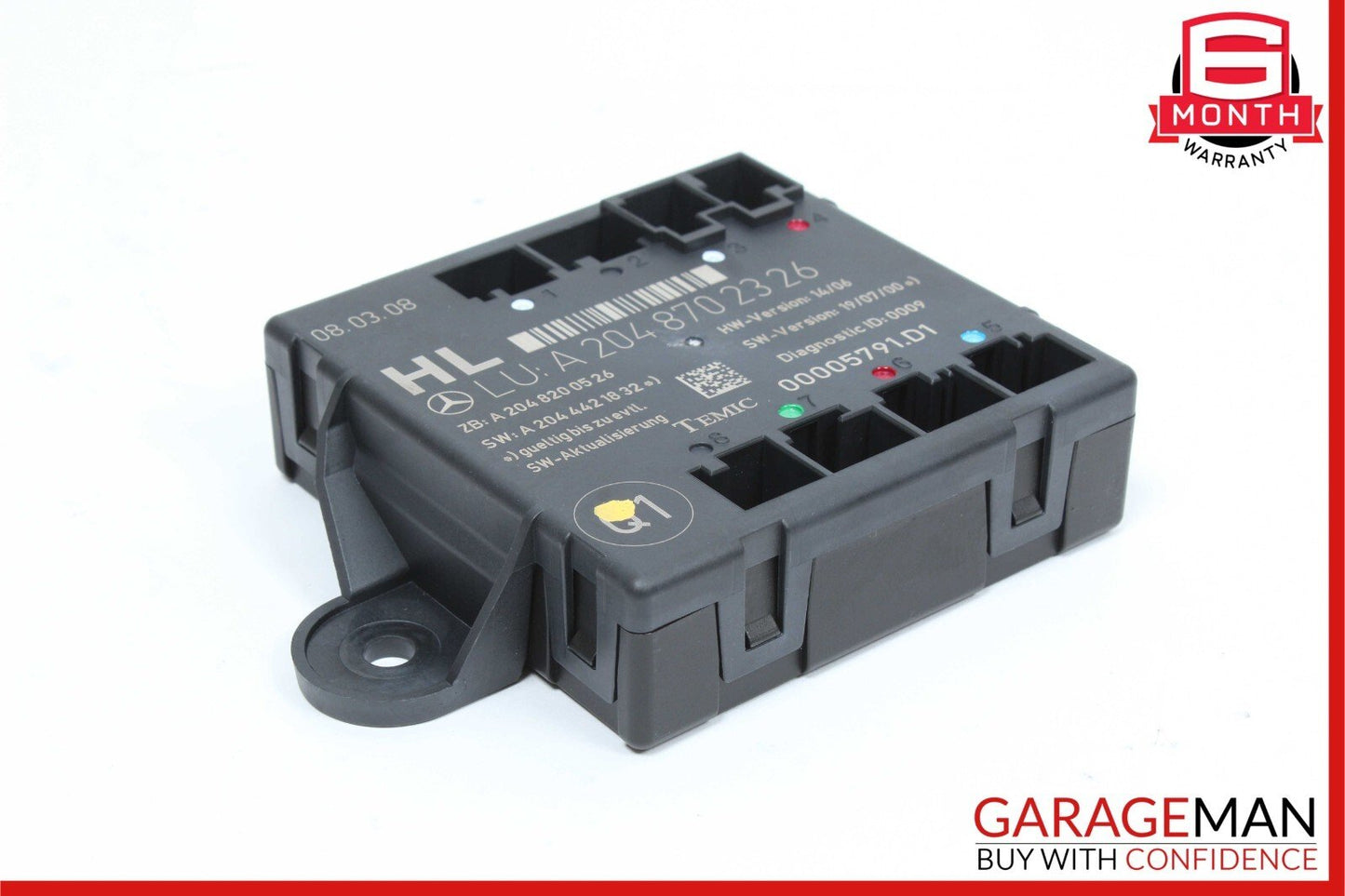 08-14 Mercedes W204 C300 C350 Rear Left Side Door Control Module 2048702326 OEM