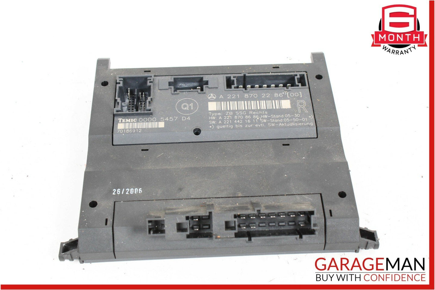 07-09 Mercedes W221 S550 Front Right Under Seat Controller Module