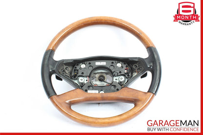 10-14 Mercedes S65 AMG S550 4 Spoke Steering Wheel w/ Paddle Shifters Wood OEM