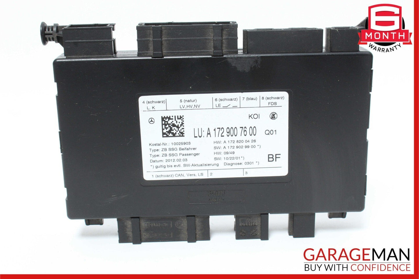 08-20 Mercedes W212 E350 C300 Front Right Passenger Side Seat Controller Module