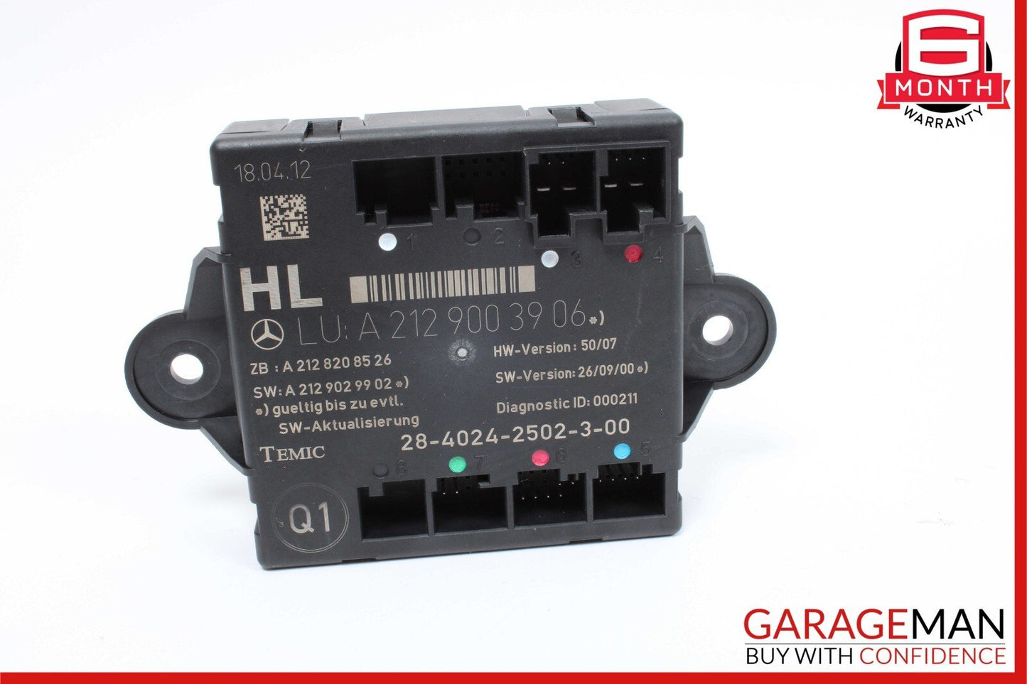 08-14 Mercedes W204 C250 C350 Sedan Rear Left Side Door Controller Module Unit