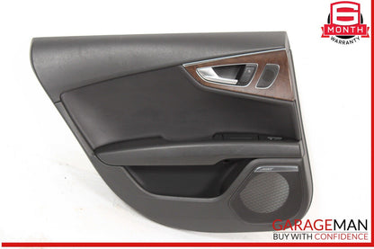 12-18 Audi A7 Rear Left Driver Side Interior Door Panel Trim Cover OEM