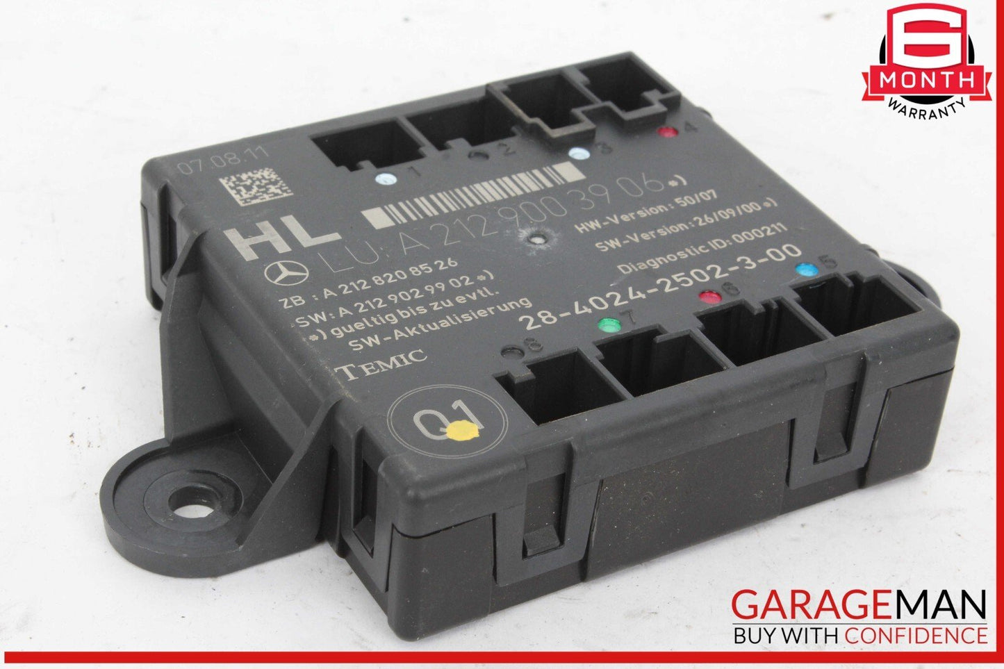 08-18 Mercedes W204 C250 C300 Rear Left Driver Side Door Control Module OEM