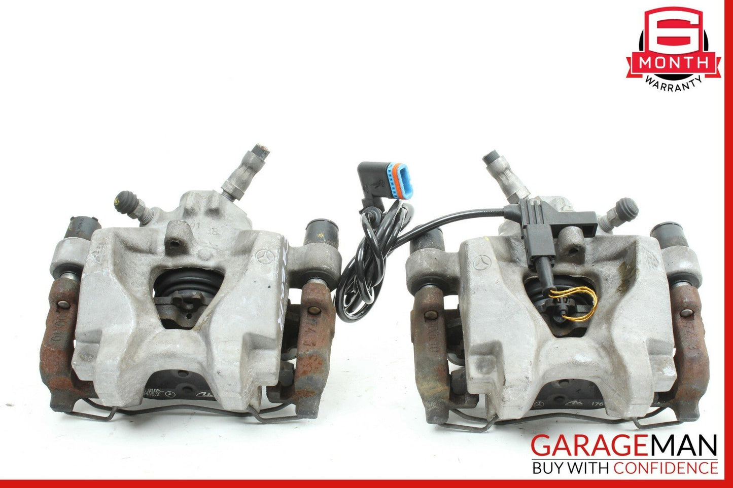 08-14 Mercedes W204 C250 Rear Left & Right Side Brake Caliper Calipers Set of 2
