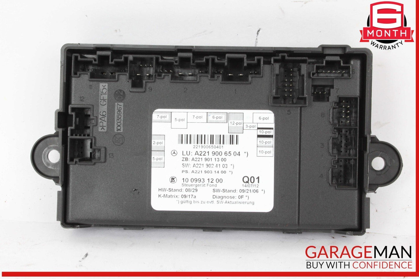 07-13 Mercedes W221 S550 S400 Rear Right / Left Side Door Controller Module Unit