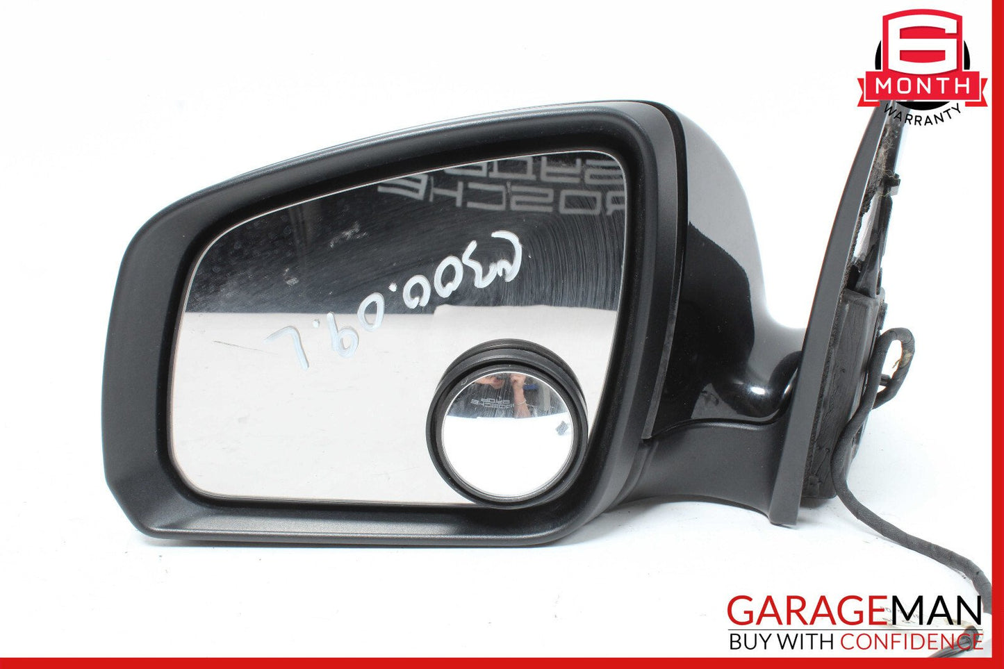 08-09 Mercedes W204 C300 C350 Front Left Side Mirror Door Rear View Black OEM