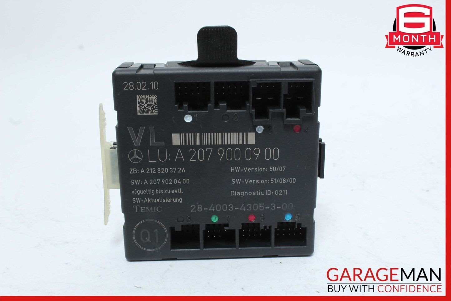 08-17 Mercedes C250 E550 E350 Front Left Side Door Control Module Unit