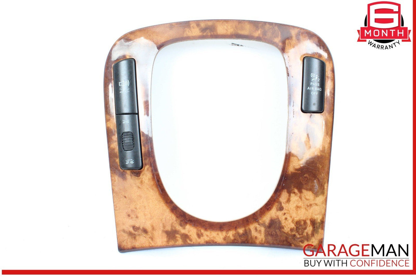 03-06 Mercedes W220 S500 4MATIC Center Console Shifter Distronic Bezel Trim Wood