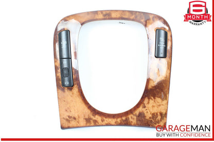 03-06 Mercedes W220 S500 4MATIC Center Console Shifter Distronic Bezel Trim Wood