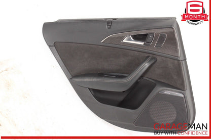 13-18 Audi S6 Rear Left Driver Side Interior Door Panel Trim Cover OEM