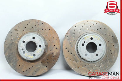 16-18 Mercedes W213 E400 Front Right & Left Side Brake Rotor Disc Set Drilled