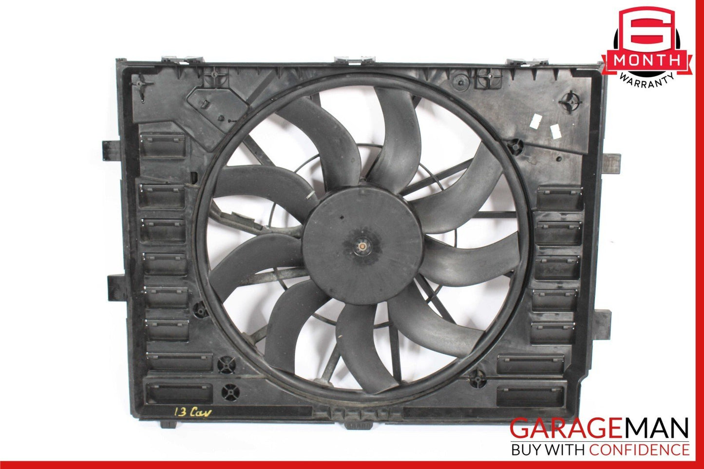 11-18 Porsche Cayenne 958 Engine Cooling Fan Motor Shroud Assembly OEM
