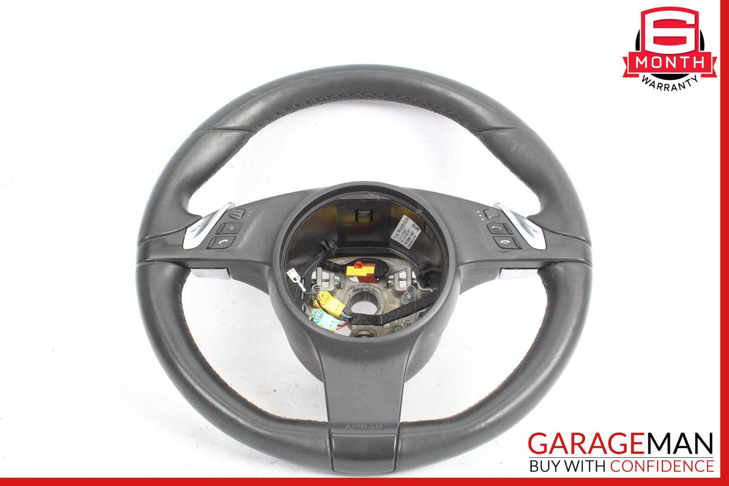 11-14 Porsche Cayenne 958 S Steering Wheel w/ Paddle Shifters Black OEM