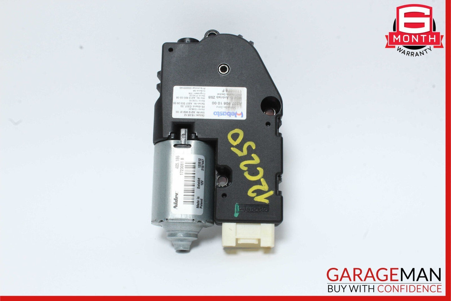 10-17 Mercedes W204 C250 E550 Panoramic Sunroof Sun Roof Motor 2079061000 OEM