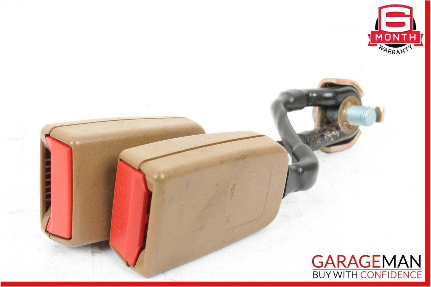 07-13 Mercedes W221 S550 Rear Right Center Dual Seatbelt Seat Belt Buckle Brown