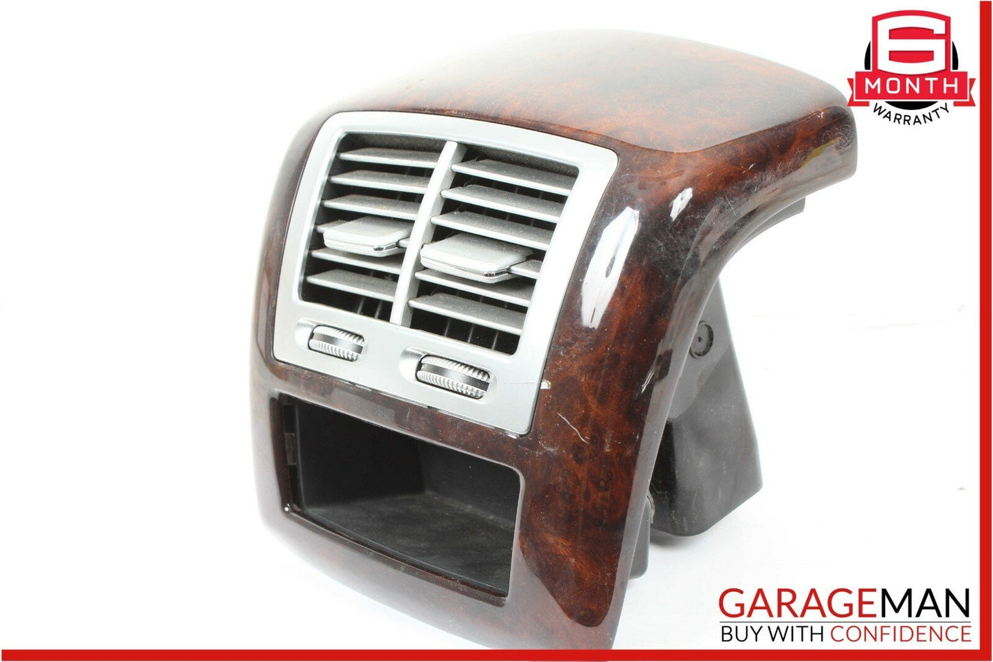 07-13 Mercedes S550 Rear Center Console A/C AC Air Vent Grille Panel Trim Wood