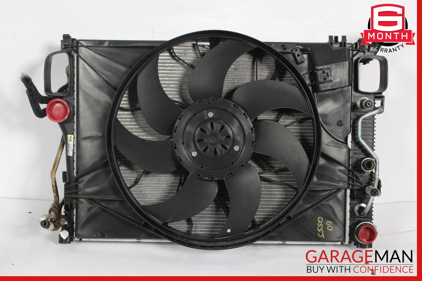 07-09 Mercedes S550 CL550 Engine Cooling Radiator A/C Condenser Shroud Assembly