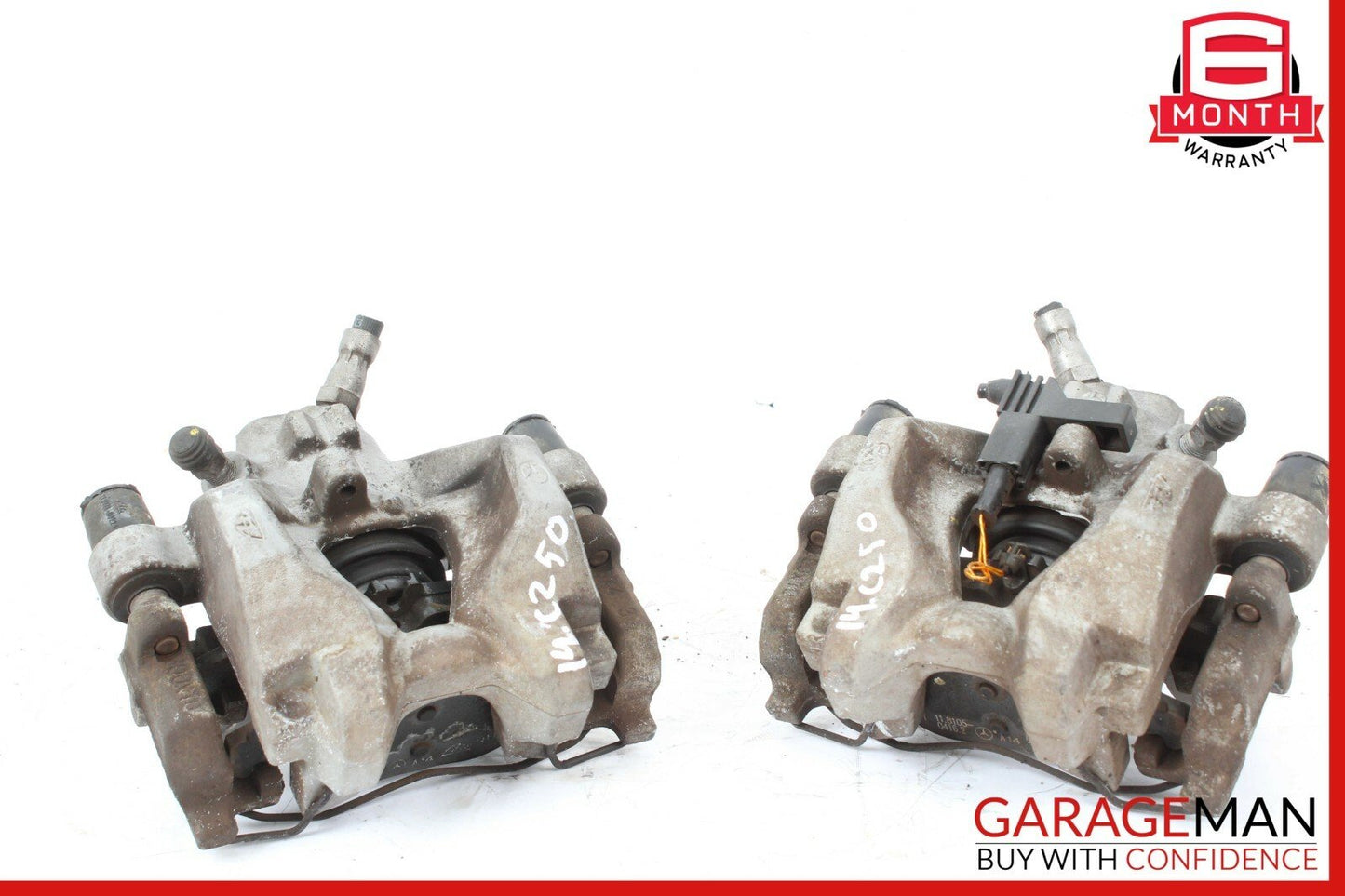 08-14 Mercedes W204 C250 Rear Left & Right Side Brake Caliper Calipers Set of 2