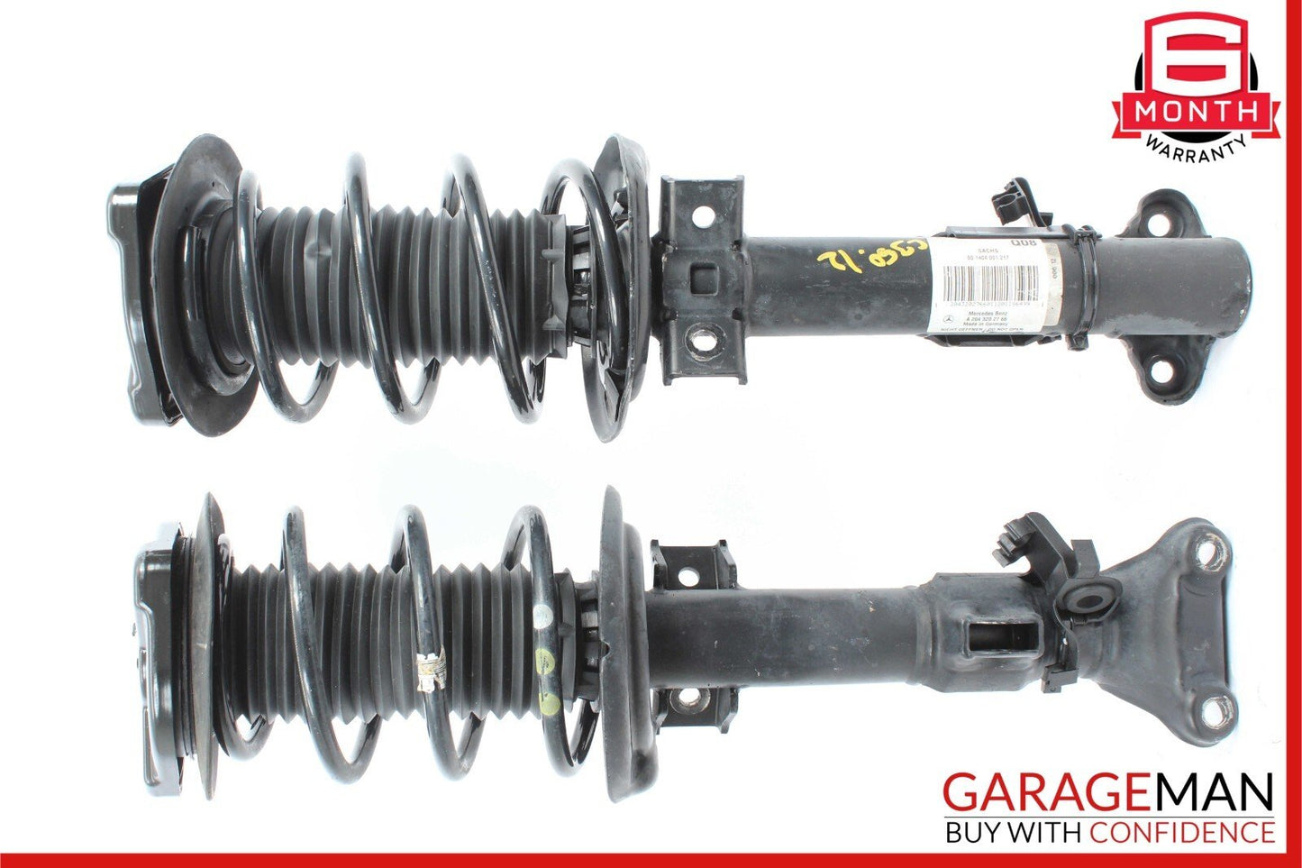 08-17 Mercedes C350 E350 Coupe Front Right & Left Shock Strut Absorber Set OEM