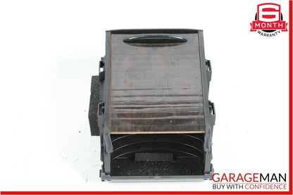 06-11 Mercedes W219 CLS500 Rear Center Console Cupholder Armrest Storage Wood