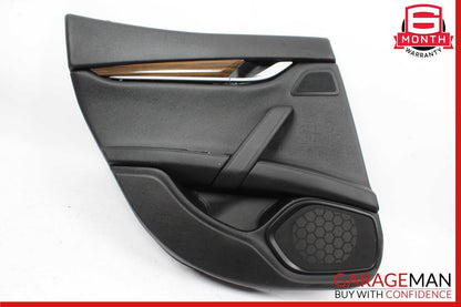 14-17 Maserati Ghibli Rear Left Side Interior Door Trim Panel Assembly Black OEM