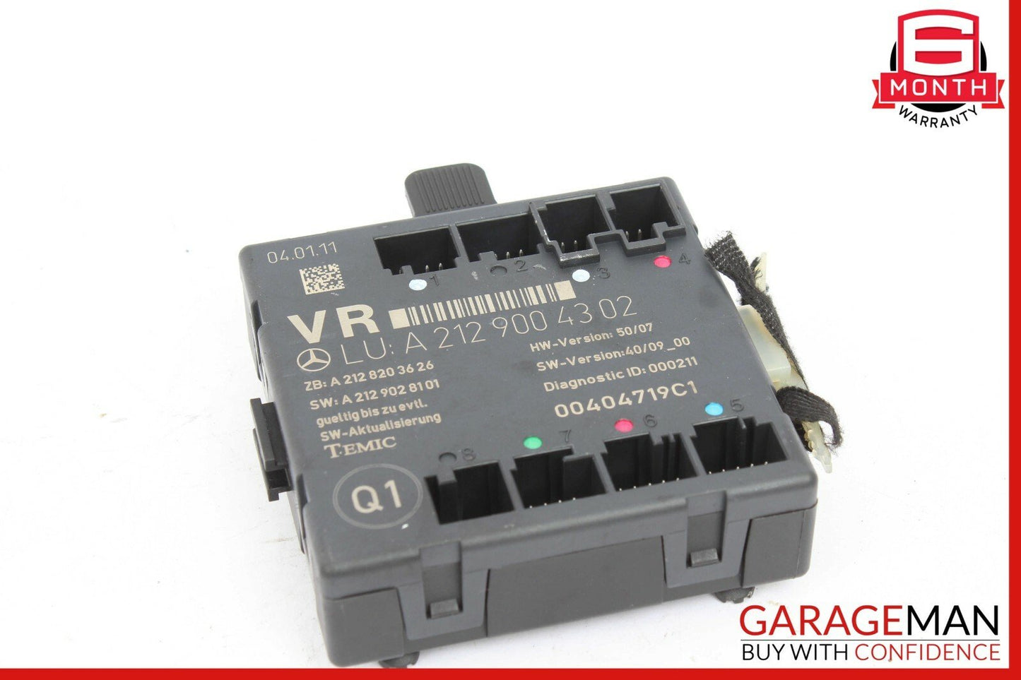 08-14 Mercedes W204 C250 C300 Front Right Passenger Side Door Control Module OEM