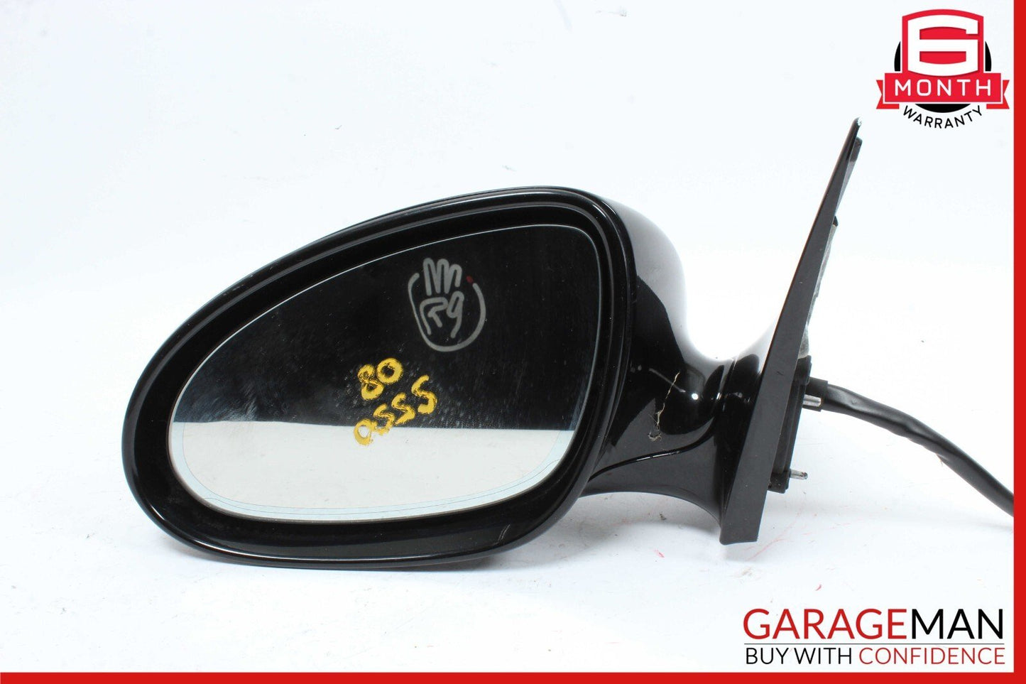 07-09 Mercedes W221 S550 S600 Front Left Side Mirror Door Rear View Black OEM