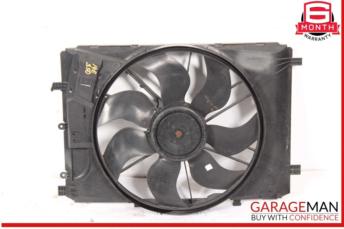 08-20 Mercedes W212 E350 C250 Engine Radiator Cooling Fan Motor Shroud Assy OEM