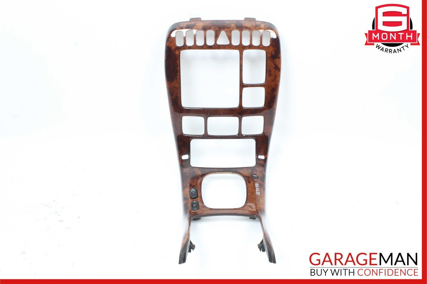 00-02 Mercedes W215 CL55 AMG Center Console Radio Trim Panel Bezel Wood OEM