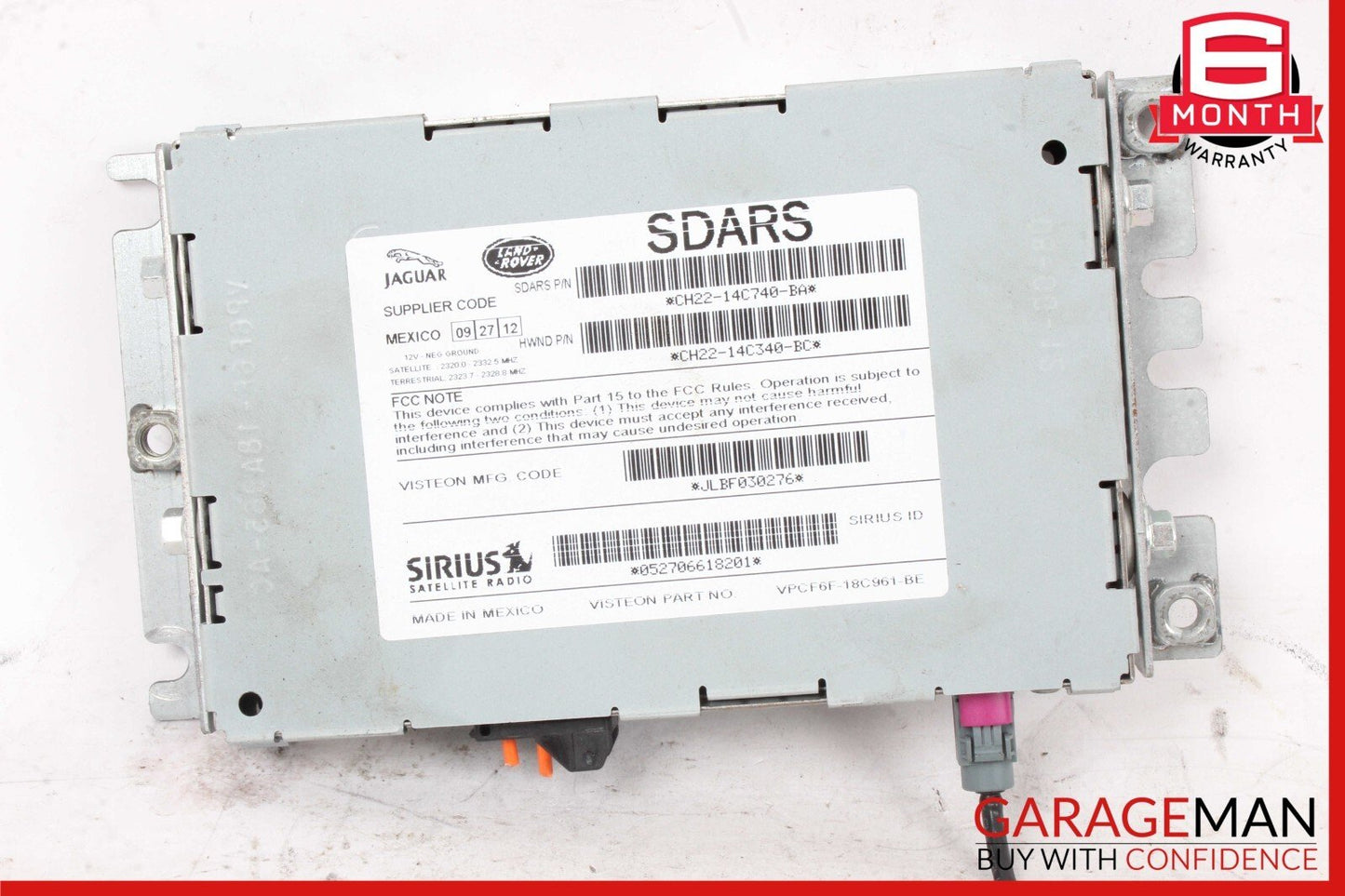 12-15 Land Rover Range Rover Evoque L538 Rear Audio Stereo Receiver Module Unit