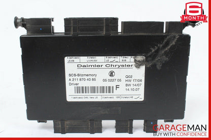 03-11 Mercedes X164 GL320 E350 Seat Control Module Front Left 2118704085 OEM