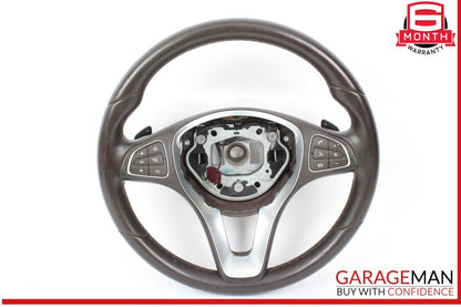 15-18 Mercedes W205 C300 GLC300 Steering Wheel w/ Paddle Shifters Assy OEM