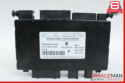 03-11 Mercedes W219 CLS63 AMG E550 GL450 Front Left Seat Control Module Unit OEM