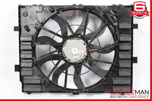 11-18 Porsche Cayenne 958 Engine Cooling Fan Motor Shroud Assembly OEM