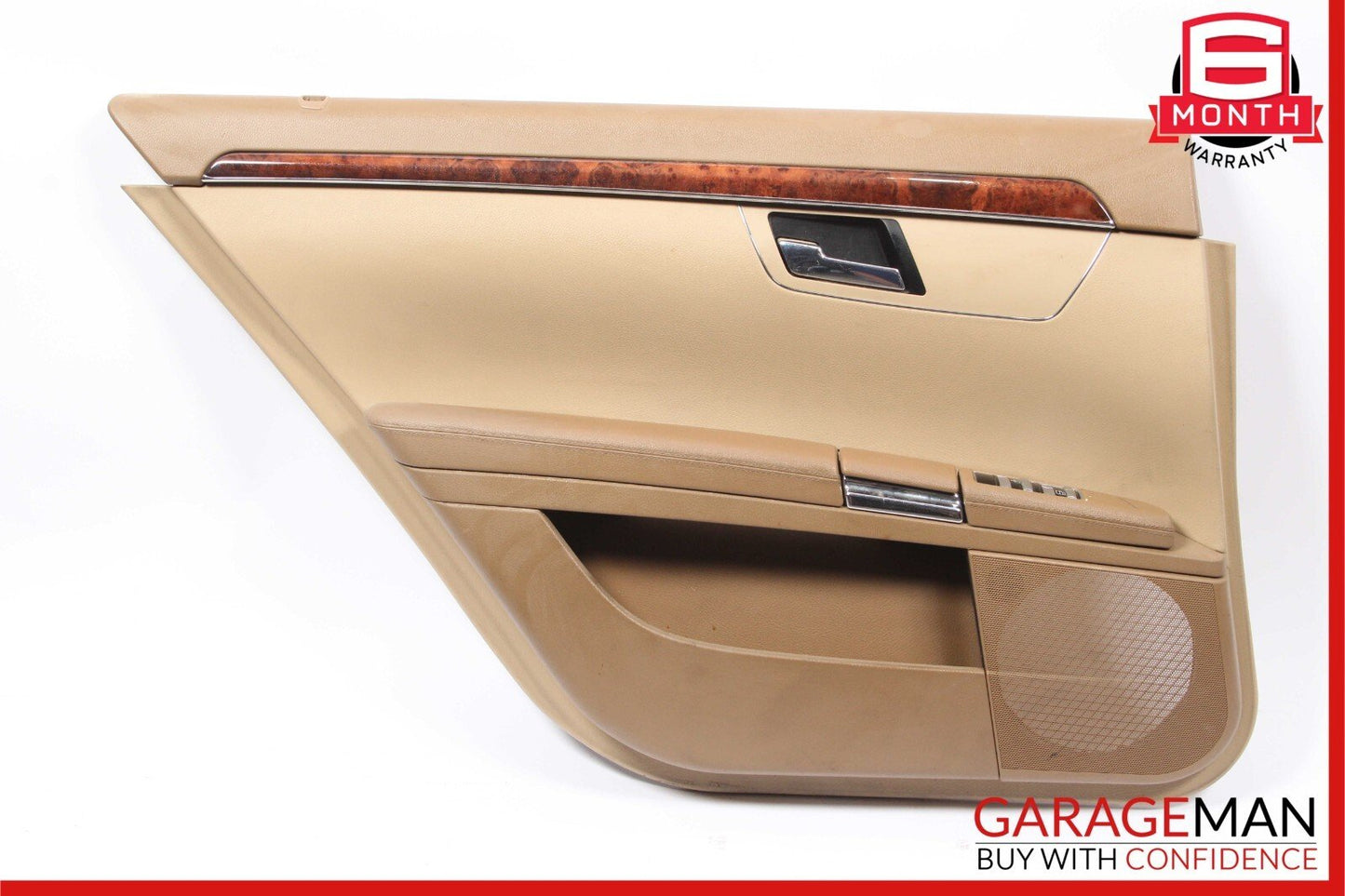 07-09 Mercedes W221 S550 Rear Left Side Complete Interior Door Panel Brown OEM