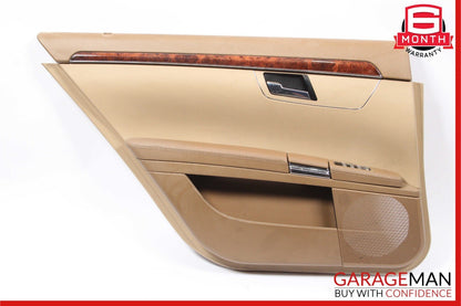 07-09 Mercedes W221 S550 Rear Left Side Complete Interior Door Panel Brown OEM