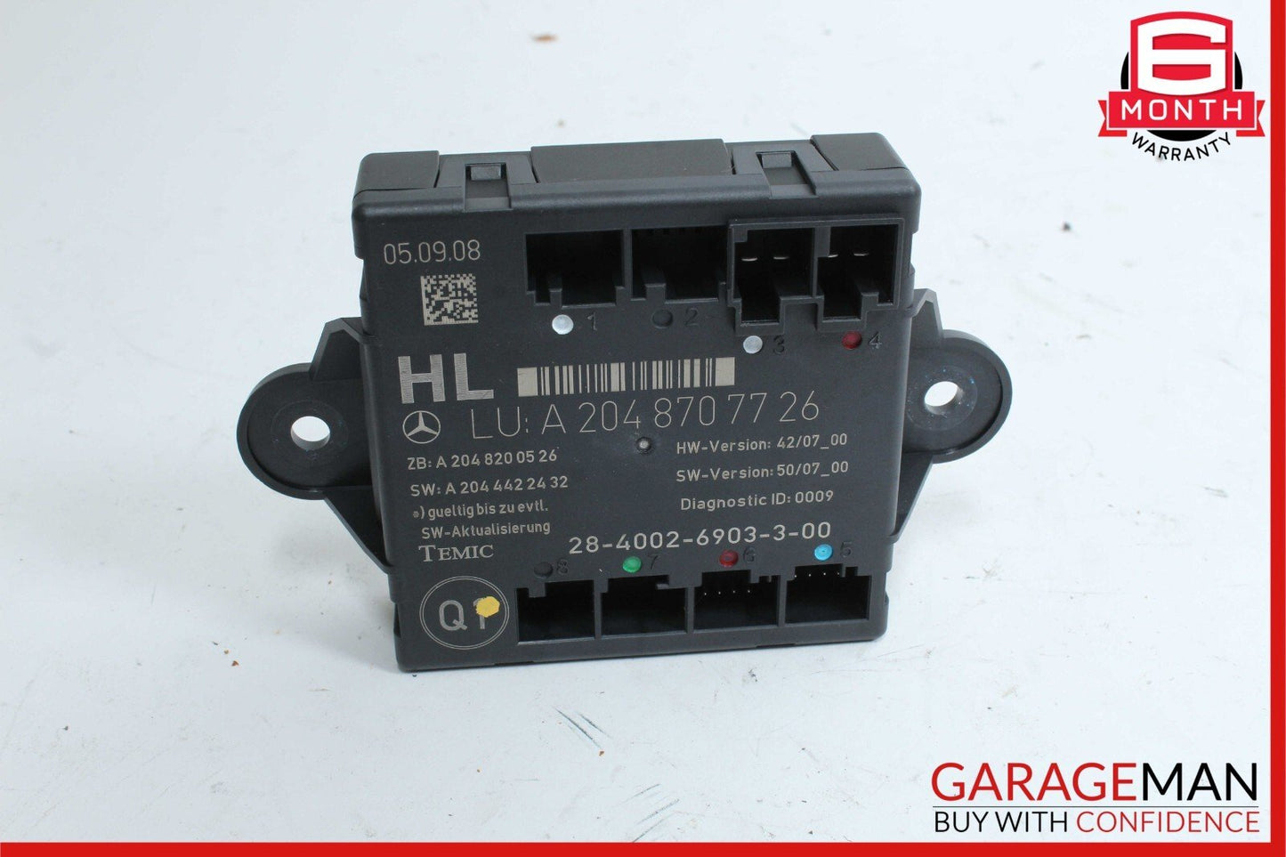 08-18 Mercedes W204 C300 C350 CLS500 Rear Left Side Door Control Module Unit
