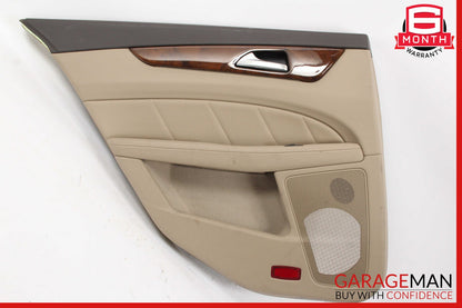 12-14 Mercedes W218 CLS550 Rear Left Driver Side Interior Door Panel Beige OEM