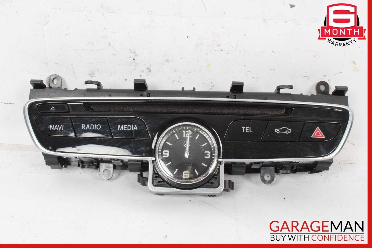 15-18 Mercedes W205 C300 Center Dashboard Hazard Control Switch w/ Clock Assy