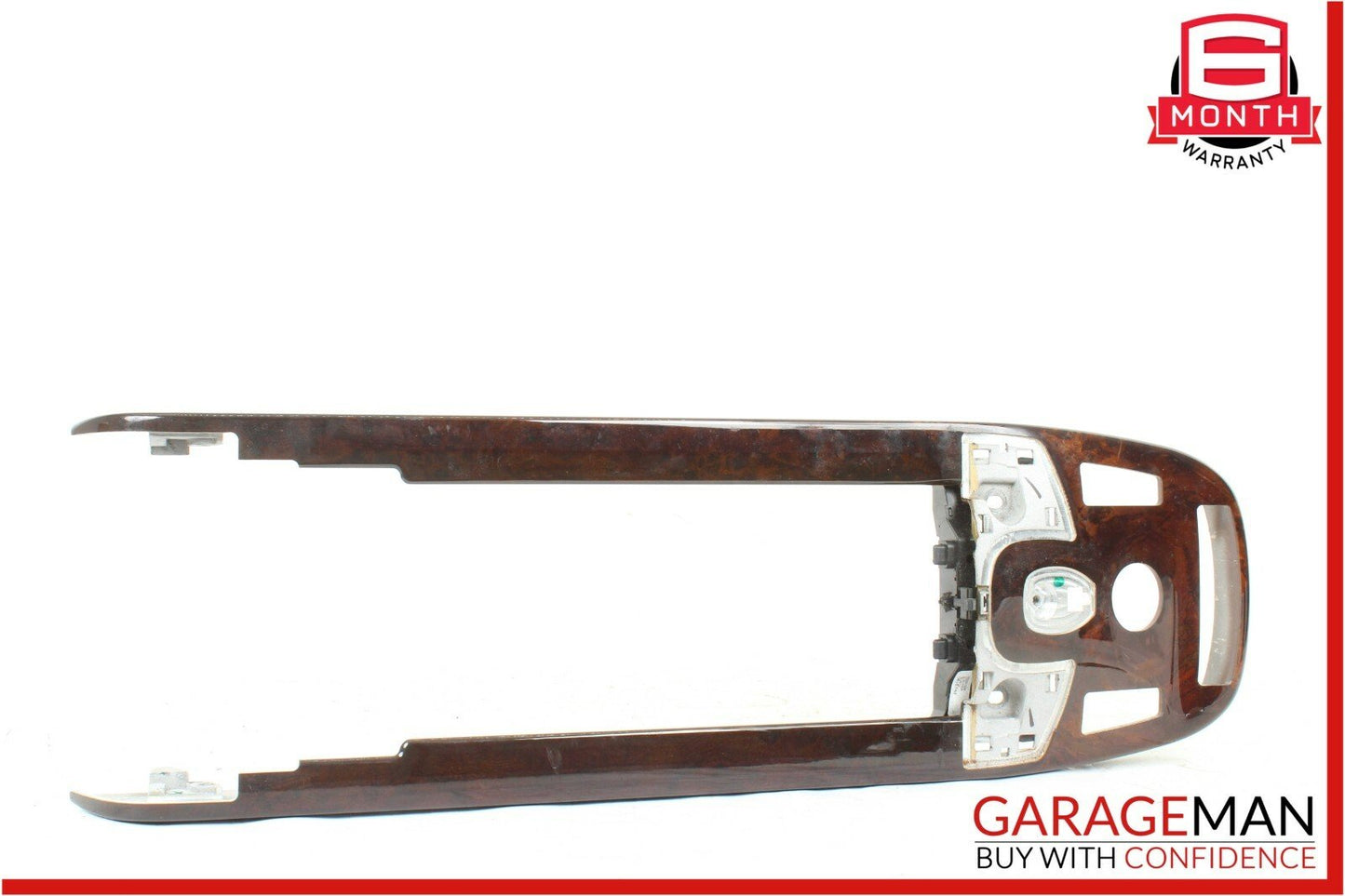 07-09 Mercedes W221 S500 S550 Front Center Console Armrest Trim Panel Wood Bezel
