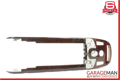 07-09 Mercedes W221 S500 S550 Front Center Console Armrest Trim Panel Wood Bezel